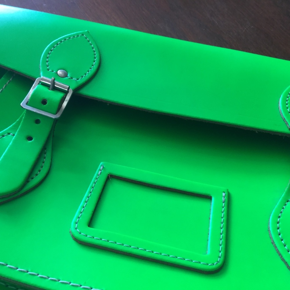 Cambridge Satchel Co Green Leather Satchel NWOT